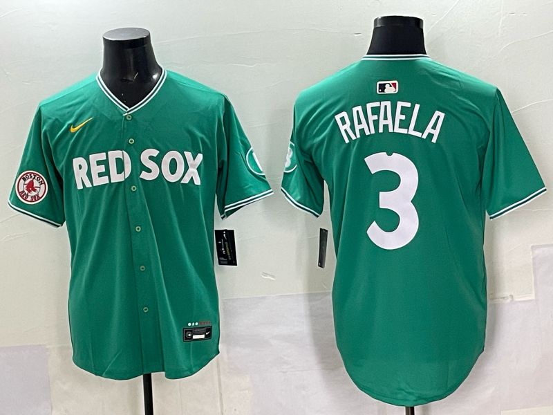 Men 2025 Boston Red Sox #3 Rafaela Drak Green Joint Name Nike MLB Jersey 036->boston red sox->MLB Jersey